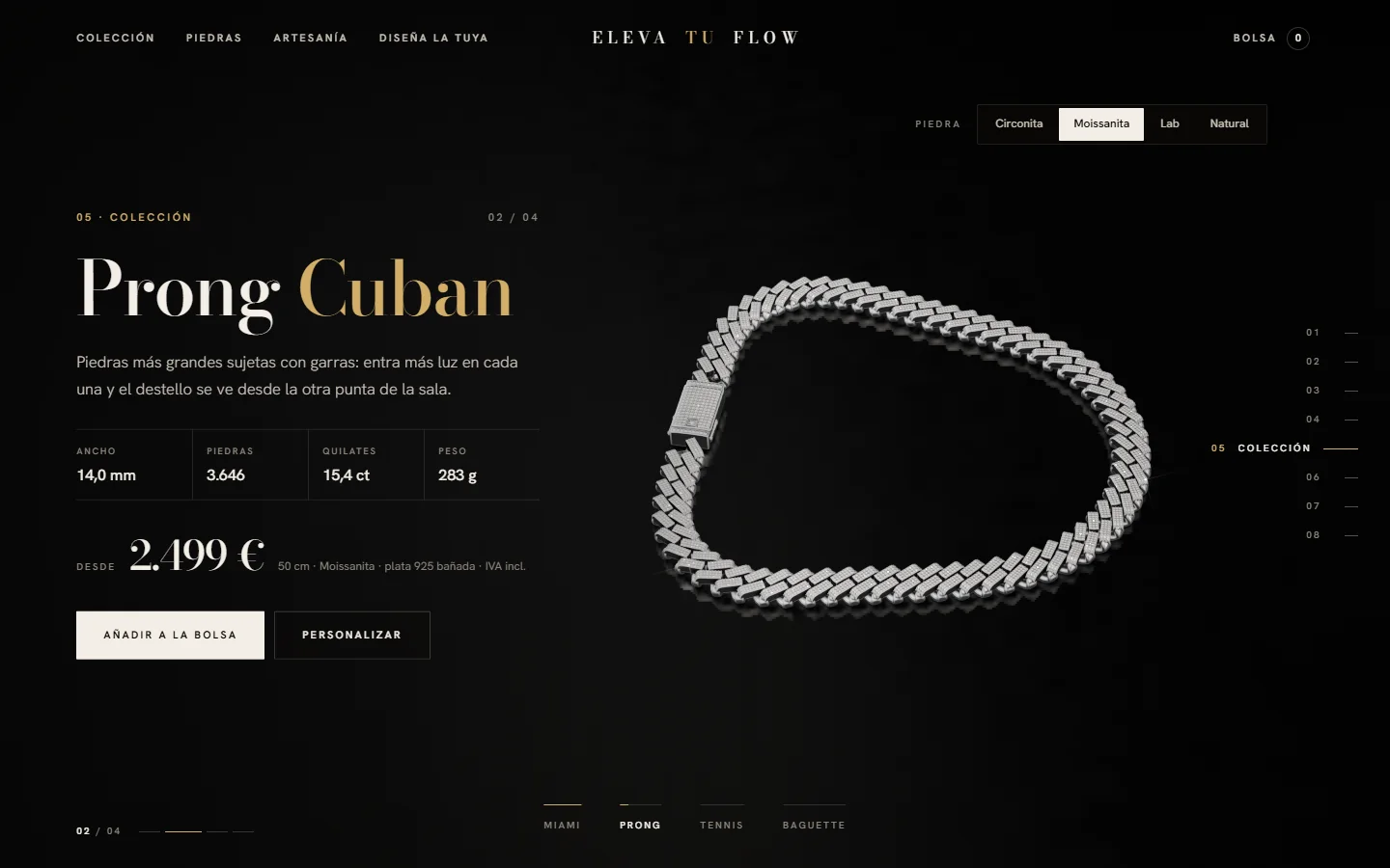 La Prong Cuban en la colección, con su precio y sus datos